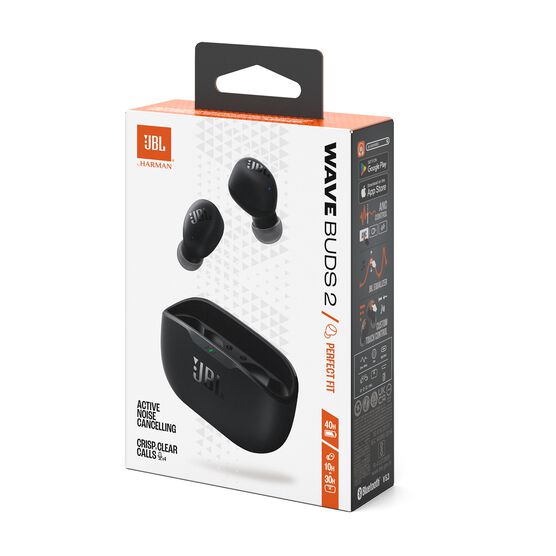 JBL Wave Buds 2 - Black - True Wireless Noise Cancelling Earbuds - Detailshot 15 JBL Wave Buds 2 - Black - True Wireless Noise Cancelling Earbuds - Detailshot 15
